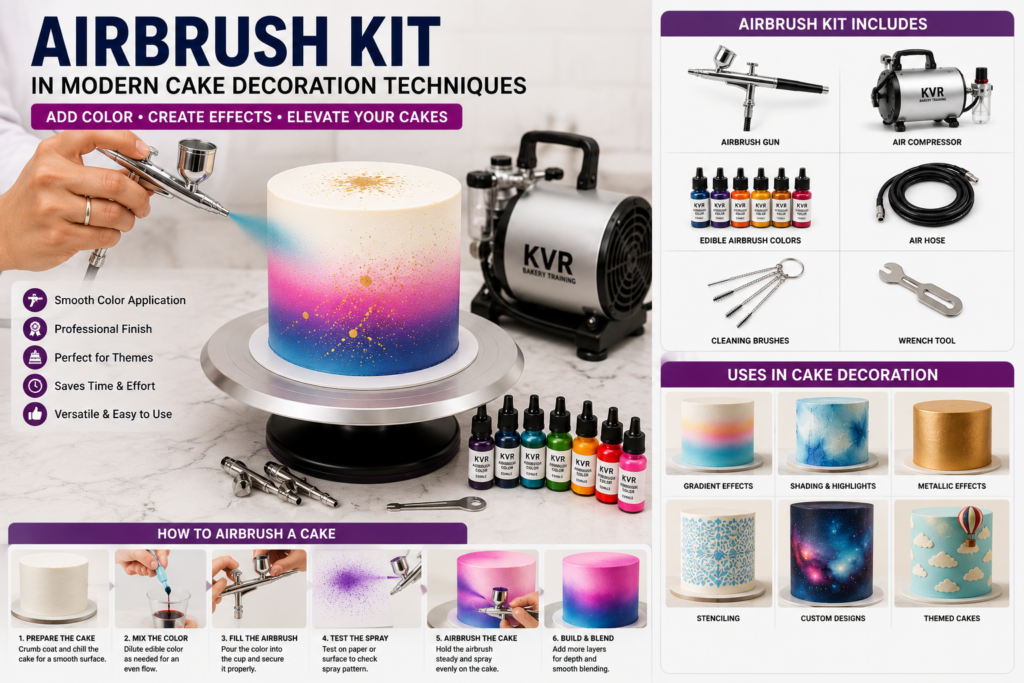 Tools and Equipment Used in Cake Decoration Air Brush - Cake Decoration